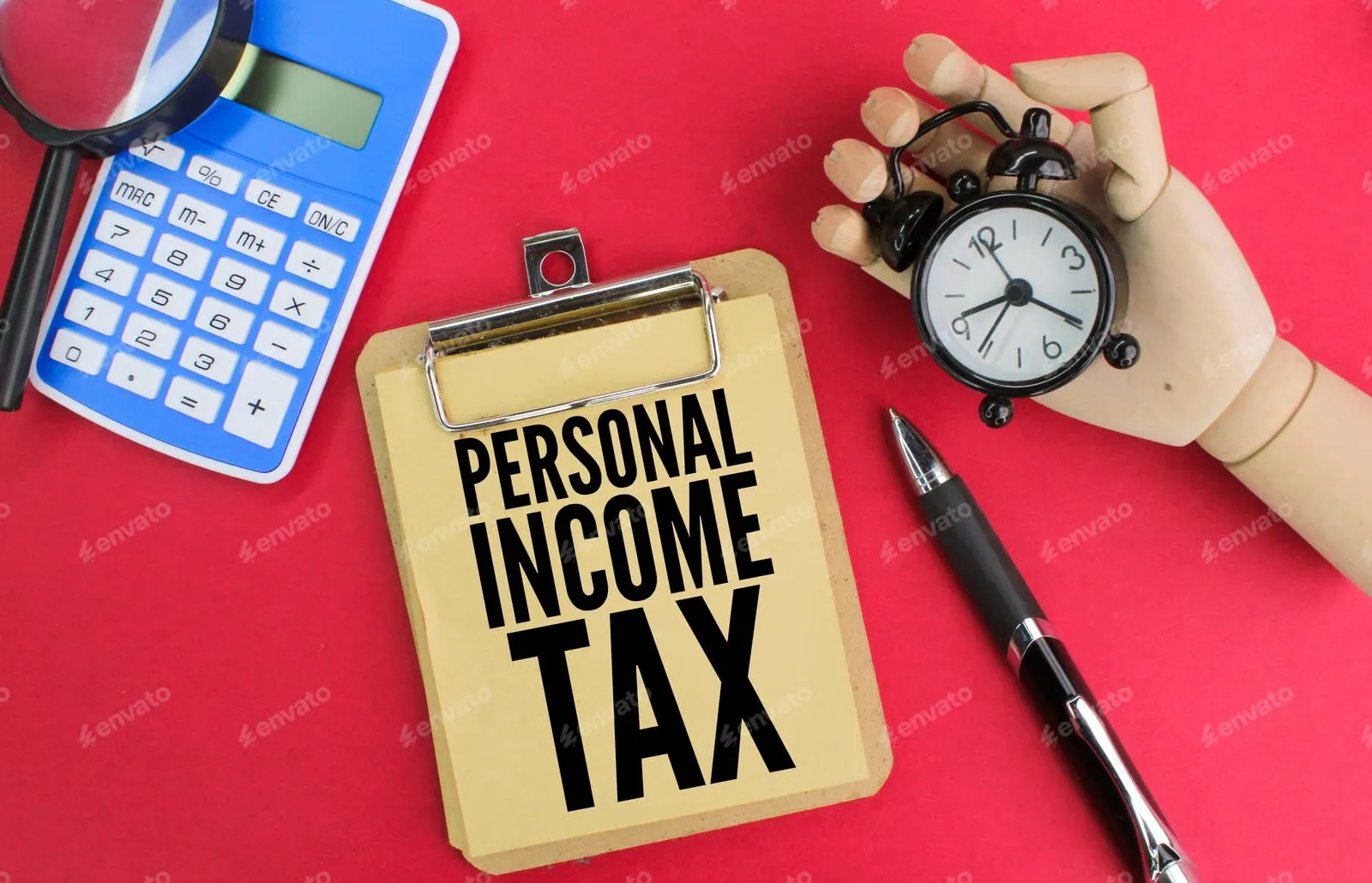 Personal income tax clipboard with calculator for self-assessment E P Accountants Worcester