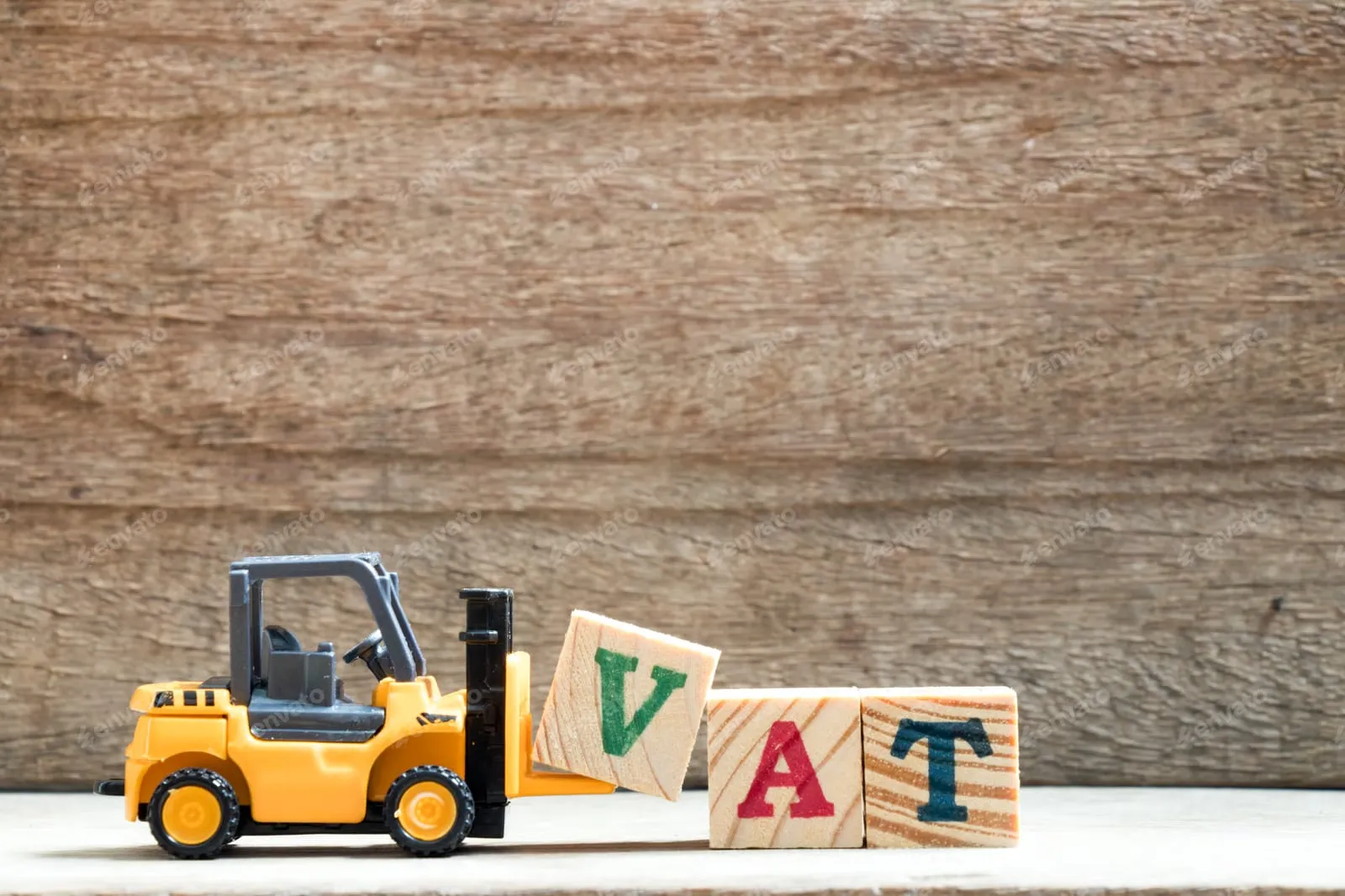 Wooden blocks spelling VAT for VAT returns E P Accountants Worcester